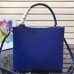Double Saffiano leather bag Royal Blue