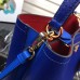 Double Saffiano leather bag Royal Blue
