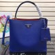 Double Saffiano leather bag Royal Blue