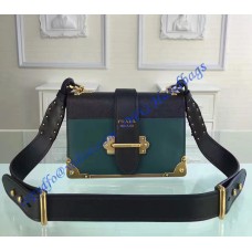 Prada Cahier Bag Green and Black Prada Cahier Bag Green and Black
