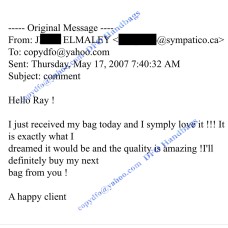 Feedback from J. Elmaley on May 2007