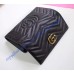 Gucci GG Marmont continental wallet in Black leather with a chevron design