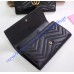 Gucci GG Marmont continental wallet in Black leather with a chevron design