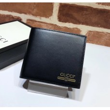 Leather Wallet With Gucci Logo Black