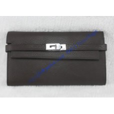 Hermes Kelly Long Wallet HW708 coffee Hermes Kelly Long Wallet HW708 coffee