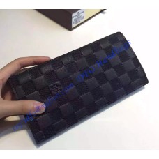 Damier Infini Black Leather Brazza Wallet Damier Infini Black Leather Brazza Wallet