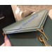 Saint Laurent Cassandra Chain Envelope Flap Bag in Green Leather