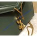 Saint Laurent Cassandra Chain Envelope Flap Bag in Green Leather