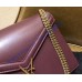 Cassandra Chain Envelope Flap Bag in Wine Red Leather