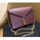 Cassandra Chain Envelope Flap Bag in Wine Red Leather