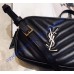 Saint Laurent Chevron Lou Belt Bag Black