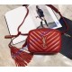 Saint Laurent Chevron Lou Belt Bag Red Saint Laurent Chevron Lou Belt Bag Red