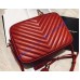 Saint Laurent Lou Camera Bag in Red Matelasse Leather