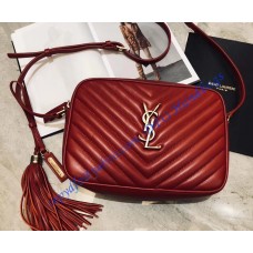 Saint Laurent Lou Camera Bag in Red Matelasse Leather Saint Laurent Lou Camera Bag in Red Matelasse Leather