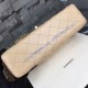 Chanel Small Classic Flap Bag in Tan Lambskin with golden hardware