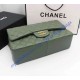 Chanel Jumbo Classic Flap Bag in Green Lambskin with golden hardware