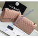 Chanel Jumbo Classic Flap Bag in Pink Caviar Leather with golden hardware