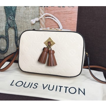 Louis Vuitton Monogram Empreinte Leather Saintonge Creme Caramel M44597