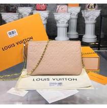 Louis Vuitton Monogram Empreinte Leather Double Zip Pochette Beige Dore M63919