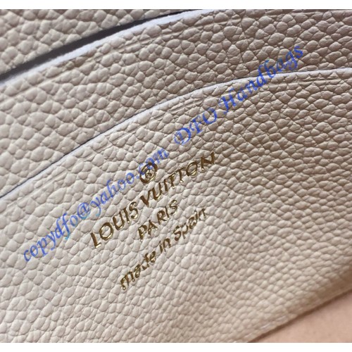 Louis Vuitton Monogram Empreinte Leather Double Zip Pochette Beige Dore ...