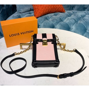 Louis Vuitton Epi Leather Vertical Trunk Pochette Rose Ballerine M67872