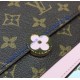 Louis Vuitton Monogram Canvas Flore Chain Wallet Rose Ballerine M67405