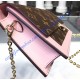 Louis Vuitton Monogram Canvas Flore Chain Wallet Rose Ballerine M67405