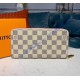 Louis Vuitton Damier Azur Zippy Wallet Rose Ballerine N63503-pink