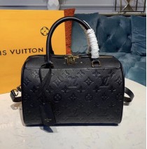 Louis Vuitton Monogram Empreinte Leather Speedy Bandouliere 25 Noir M42401