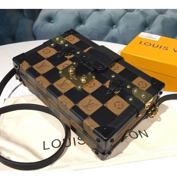 Louis Vuitton Damier Tressage Petite Malle Black M53253