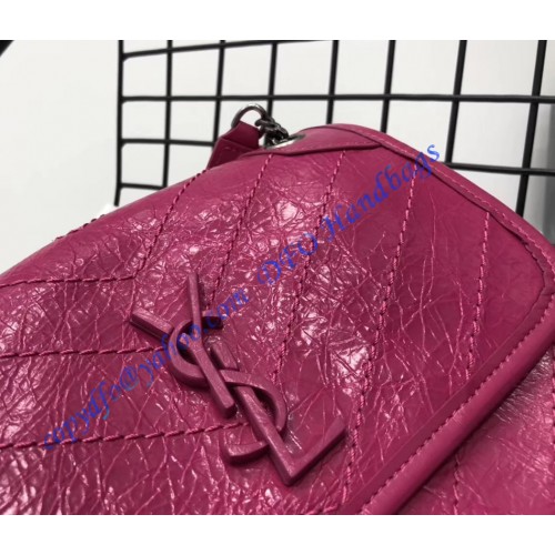 Saint Laurent Baby Niki Chain Bag in Crinkled and Quilted Leather ...