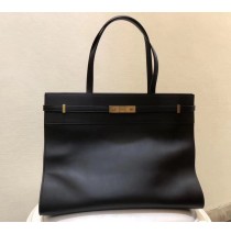 Saint Laurent Medium MANHATTAN shopping bag in smooth leather YSL6469-black