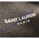 Saint Laurent TEDDY shopping bag in linen canvas YSL8805-black