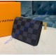 Louis Vuitton Damier Graphite Enveloppe Carte de visite N63338-black