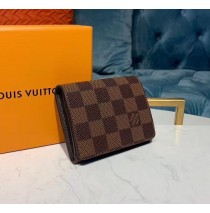 Louis Vuitton Damier Ebene Enveloppe Carte de visite N63338-brown