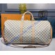 Louis Vuitton Damier Azur Keepall Bandouliere 55 N41429