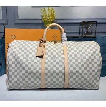 Louis Vuitton Damier Azur Keepall Bandouliere 55 N41429