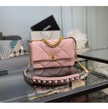 Chanel 19 Small Flap Bag C1160-pink