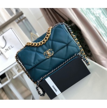 Chanel 19 Large Flap Bag C1161-blue