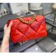 Chanel 19 Large Flap Bag C1161-red