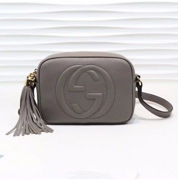 Gucci Soho Small Leather Disco Bag GU308364-gray