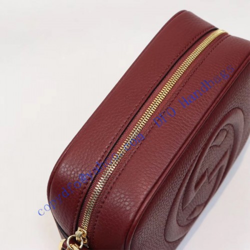 Gucci Soho Small Leather Disco Bag GU308364-wine-red – LuxTime DFO Handbags