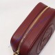 Gucci Soho Small Leather Disco Bag GU308364-wine-red