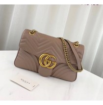 Gucci Medium GG Marmont Matelasse Shoulder Bag Tan