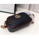 Gucci GG Marmont small matelasse shoulder bag GU447632-black-red