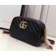 Gucci GG Marmont small matelasse shoulder bag GU447632-black-red