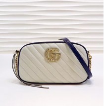 Gucci GG Marmont small matelasse shoulder bag GU447632-white-blue