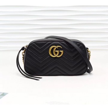 Gucci GG Marmont small matelasse shoulder bag GU447632A-black