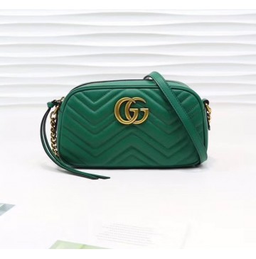 Gucci GG Marmont small matelasse shoulder bag GU447632A-green