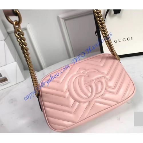 Gucci GG Marmont small matelasse shoulder bag GU447632A-pink – LuxTime ...